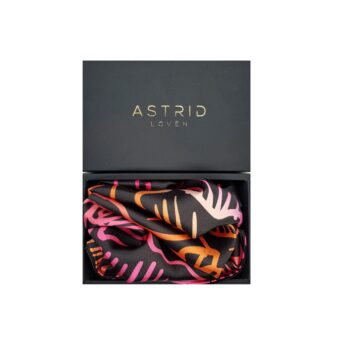 Astrid Loven Handmade Black satin silk Scarf for Gift