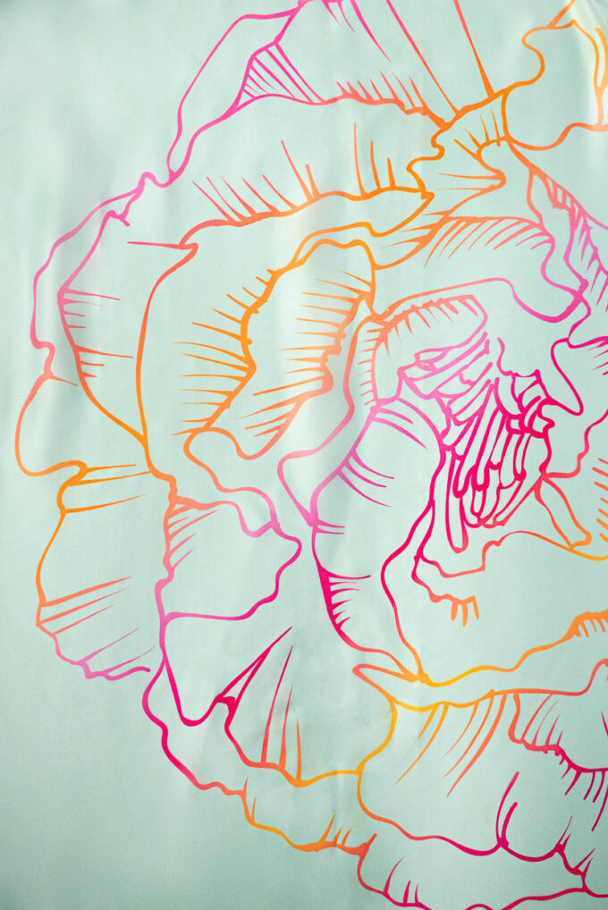 Green scarf 180x70 "Halo"