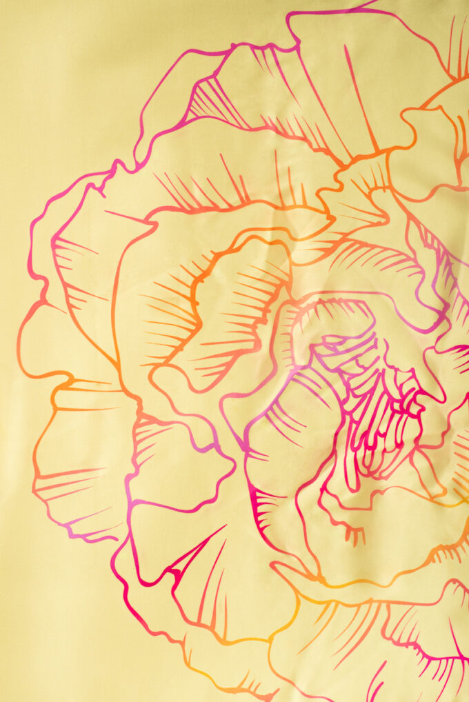Kollane sall "Yumi" 180x70
