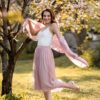 pink scarf from eco-friendly material Lovén design